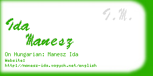 ida manesz business card